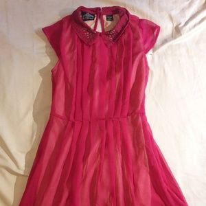 Cutest dress party dress fuchsia studded a-line